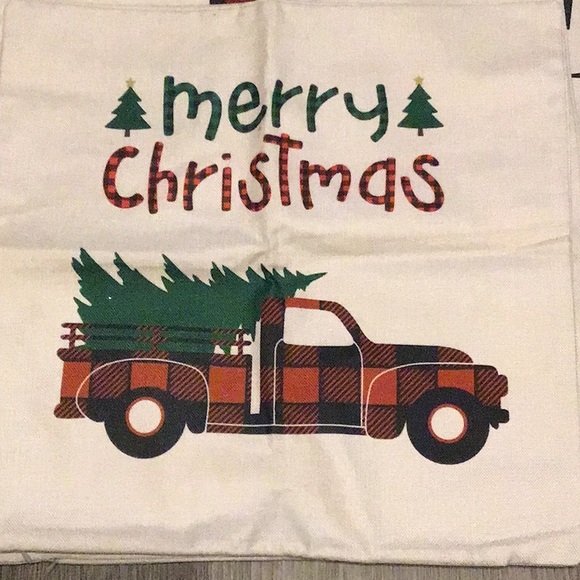 4 Pillow Covers Set Of 4 red and black checks. Hidden zipper - Picture 2 of 5